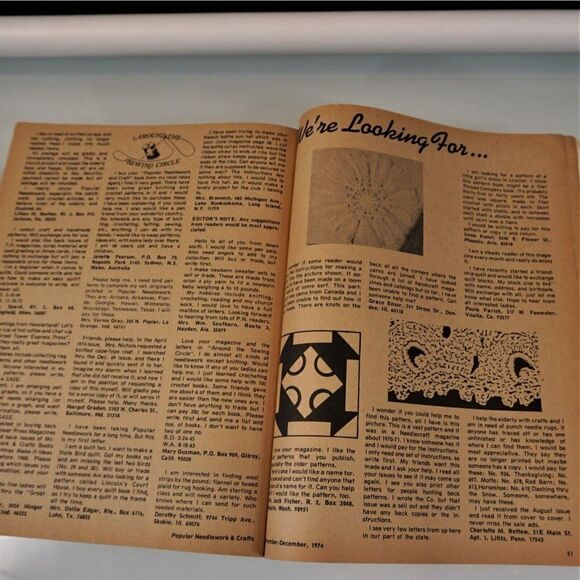 Popular Needlework And Crafts December 1974 Vintage Patterns - Picture 9 of 9